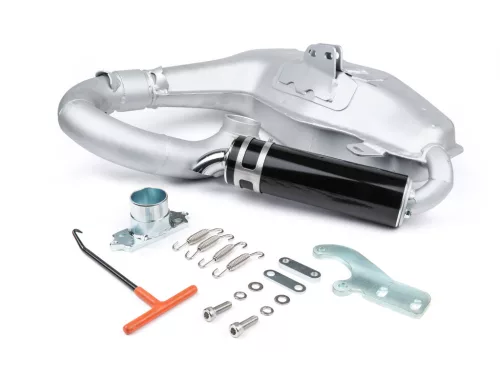Kipufogó BGM PRO Clubman Sport Lambretta sorozat 1-3 ezüst