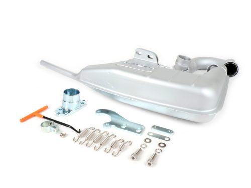 Kipufogó BGM PRO Clubman V4.0 Lambretta 1-3-as sorozat ezüst színű