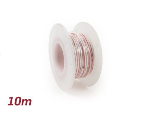 Elektromos kábel Universal 0.85mm˛ 10m Fehér/Vörös