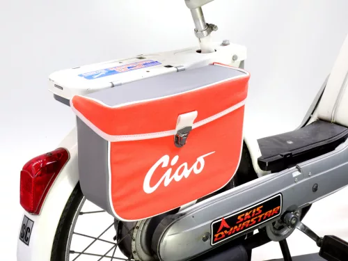 Nyeregtáska Moto Nostra Ciao narancssárga szürke