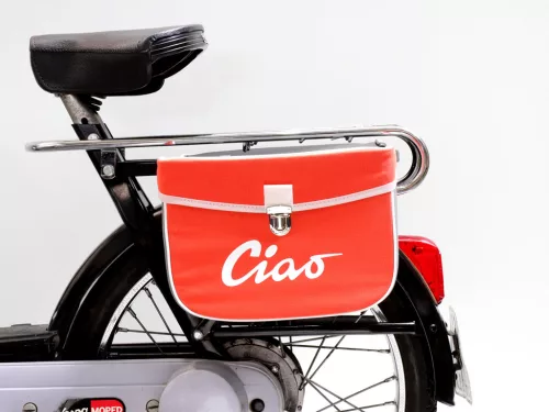 Nyeregtáska Moto Nostra Ciao narancssárga szürke