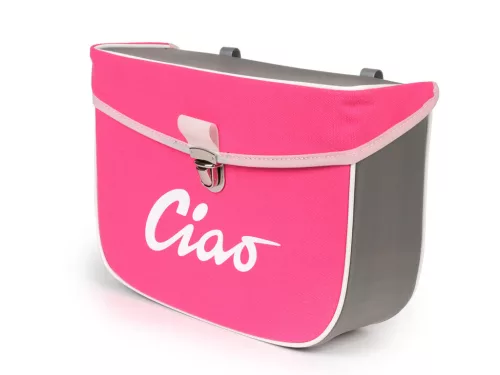 Nyeregtáska Moto Nostra Ciao rózsaszín szürke