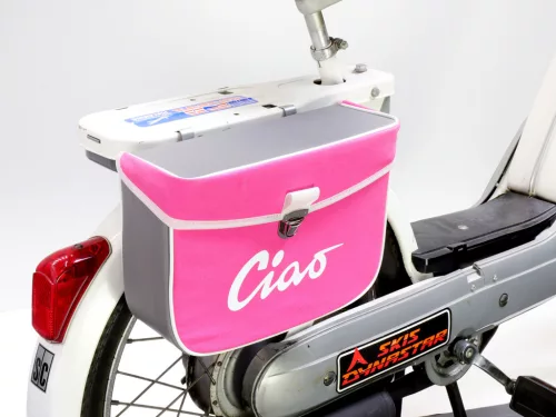 Nyeregtáska Moto Nostra Ciao rózsaszín szürke