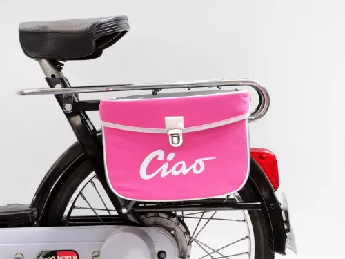 Nyeregtáska Moto Nostra Ciao rózsaszín szürke