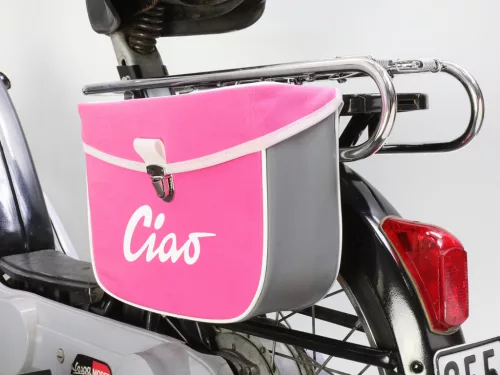 Nyeregtáska Moto Nostra Ciao rózsaszín szürke