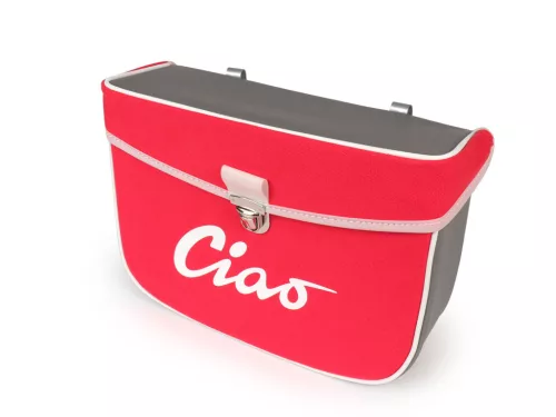 Nyeregtáska Moto Nostra Ciao Piros Szürke