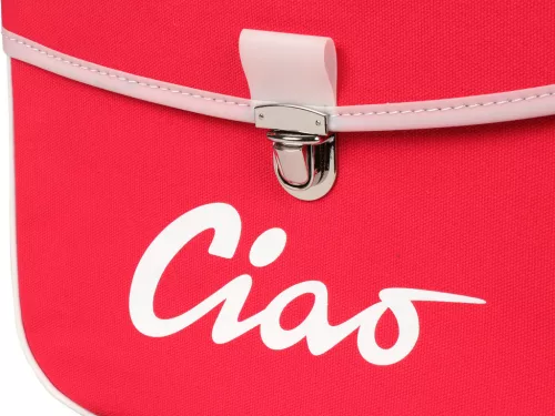 Nyeregtáska Moto Nostra Ciao Piros Szürke