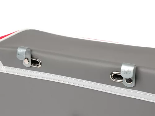 Nyeregtáska Moto Nostra Ciao Piros Szürke