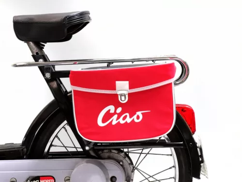 Nyeregtáska Moto Nostra Ciao Piros Szürke