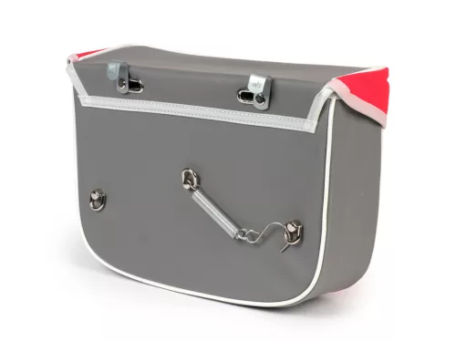 Nyeregtáska Moto Nostra Ciao Piros Szürke