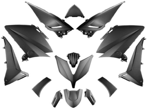 Burkolatalkatrész-készlet 14 részes fekete matt Yamaha T-Max 530 2015-2017