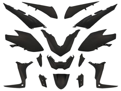 Burkolatalkatrész-készlet 15 részes fekete matt Yamaha T-Max 560, T-Max 560 ABS Euro3 2017-2019 Yamaha T-Max 560, T-Max 560 ABS Euro3 2017-2019