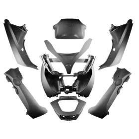   Burkolatalkatrész-készlet 8 darab fekete matt Piaggio MP3 125-500 2008-2013-hoz