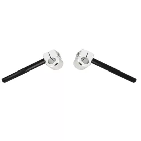   Kormány Doppler 2 darab, 22mm alumínium fekete D.28mm szorító D.28mm mopedhez