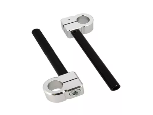 Kormány Doppler 2 darab, 22mm alumínium fekete D.28mm szorító D.28mm mopedhez