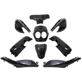   Burkolatkészlet EDGE 7 darab fekete metál Yamaha Neoshoz, MBK Ovetto 50ccm 2T 2008-