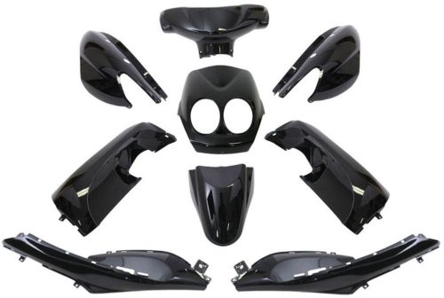 Burkolatkészlet EDGE 7 darab fekete metál Yamaha Neoshoz, MBK Ovetto 50ccm 2T 2008-
