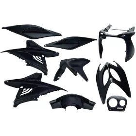   Burkolatkészlet EDGE 9 db fekete metálos Yamaha Aerox, MBK Nitro motorhoz