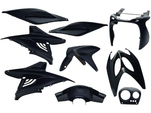 Burkolatkészlet EDGE 9 db fekete metálos Yamaha Aerox, MBK Nitro motorhoz