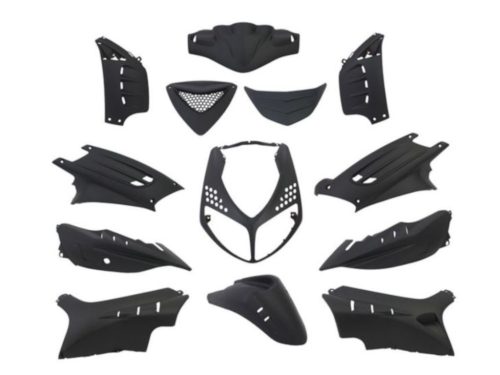 Burkolatkészlet EDGE 13 darab fekete matt a Peugeot Speedfight 2 számára