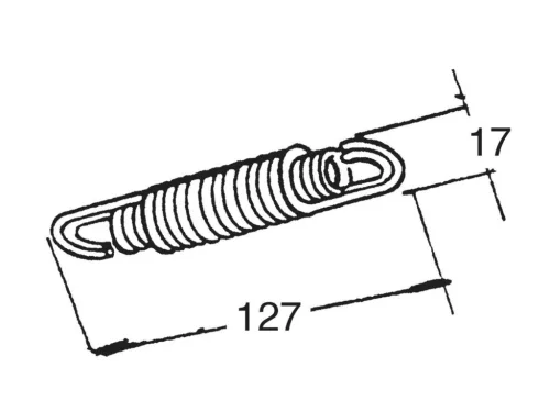 Középső kitámasztó rugó Buzzetti 127mm