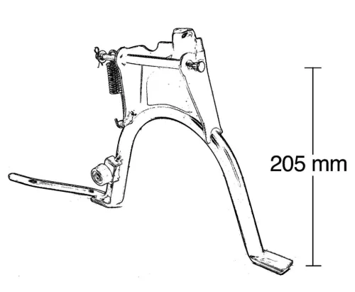 Középső kitámasztó Buzzetti - Aprilia Amico, SR, MBK Booster, Italjet Pista, Yamaha BWs