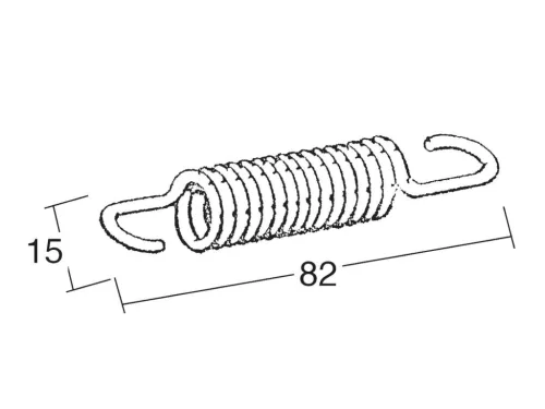 Középső kitámasztó rugó Buzzetti 82mm