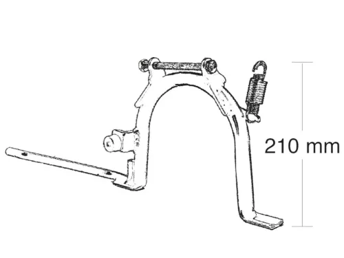 Középső kitámasztó Buzzetti - Aprilia Scarabeo 50-100cc, Piaggio Liberty 50-125-150-200cc