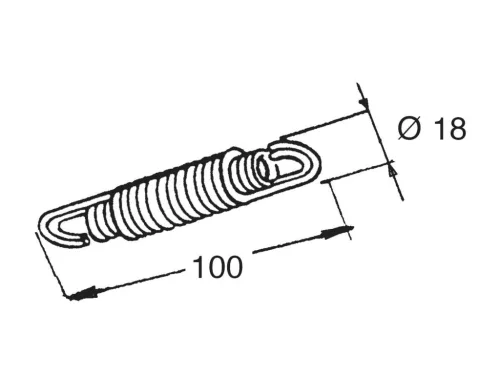 Közép / középső kitámasztó rugó Buzzetti 100mm