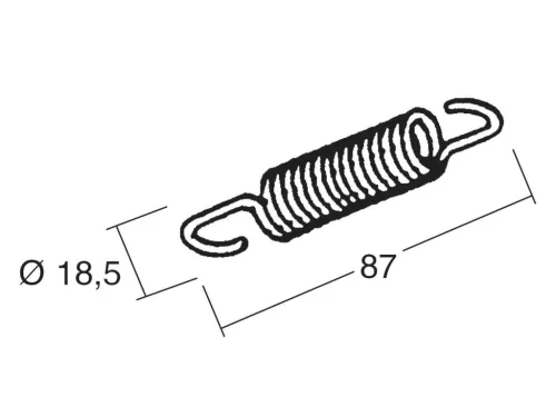 Oldaltámasz rugó Buzzetti 87mm - Peugeot Buxy, Speedake, Zenith