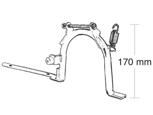 Középső kitámasztó Buzzetti - Piaggio Zip II, Vespa ET4, LX, LXV, S 50-125-150