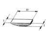 Lendkerék ék Buzzetti 10x3x3mm - lendkerék vagy kuplung kosár - APE, Vespa