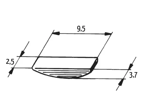 Lendkerék ék Buzzetti 9.5x2.5x3.7mm - EMW