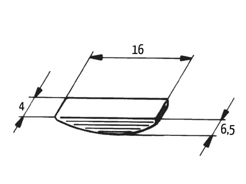 Lendkerék ék Buzzetti 16x4x6.5mm