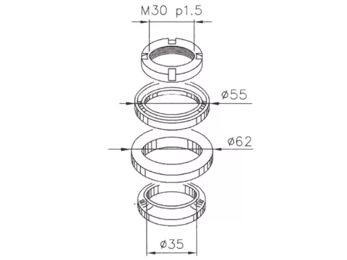 Kormány csapágy szett - Peugeot Geopolis 125, 400, Satelis 125, 400