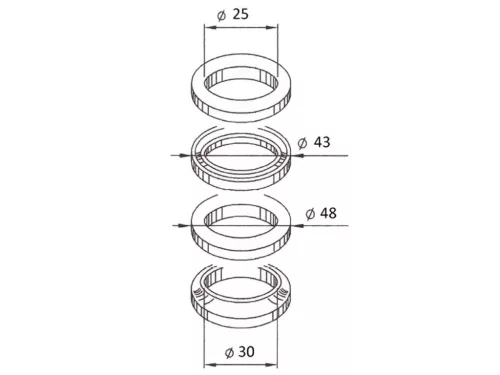 Kormány csapágy szett - MBK Doodo, Skyline, Teos, Maxster, Majesty