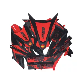   Dekor / matricakészlet fekete-piros-szürke matt Derbi Senda DRD 11-17-hez