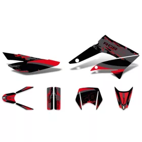   Matrica / matrica készlet fekete-vörös-szürke fényes Gilera RCR 11-17-hez