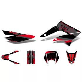   Dekoráció / Matricakészlet fekete-vörös-szürke fényes Gilera SMT 11-17-hez