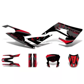   Dekoráció / Matricakészlet fekete-vörös-szürke fényes Gilera RCR 50 2018-hez