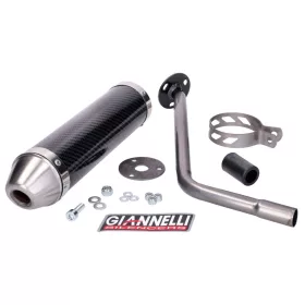   Hátsó hangtompító Giannelli Carbon Peugeot XP6 SM 50 2006-2007, Motorhispania Furia Max 50, Peugeot XP6 SM 50, Motorhispania Furia Max 50