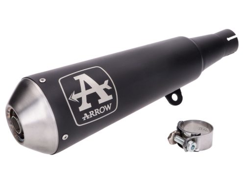 Kipufogórendszer Arrow Pro-Race rozsdamentes acél fekete Brixton BX, Felsberg 125XC, Sunray Euro4 2019-.