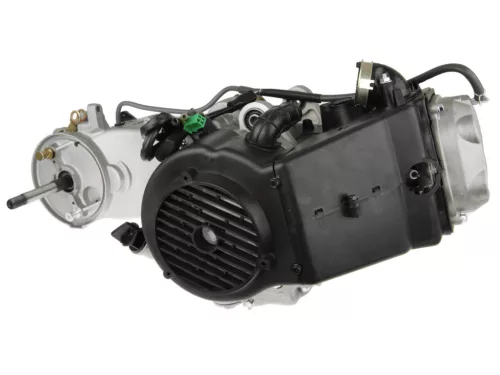 Motor komplett hosszú blokk - hátsó dobfék, 835mm hajtószíj - GY6 125/150cc 152/157QMI/QMJ