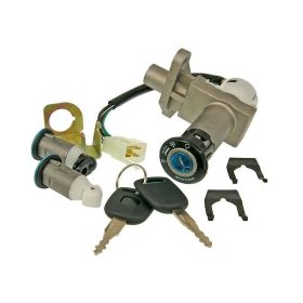   Kulcs zár / gyújtáskapcsoló szett komplett - verzió 1 - Kínai robogó GY6 125/150cc