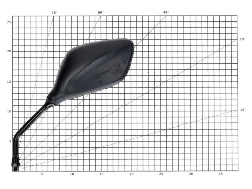 Tükör szett rombikus fekete M8 jobb kezes menetes