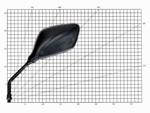Tükör szett rombikus fekete M8 menetes, jobb oldalsó tükör, bal kezes menetes