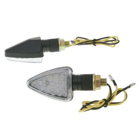   Index / irányjelző szett M10 menetes LED fekete, rövid verzió