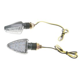   Irányjelző szerkezet szett M10 menet LED karbon kinézet Mini, rövid verzió