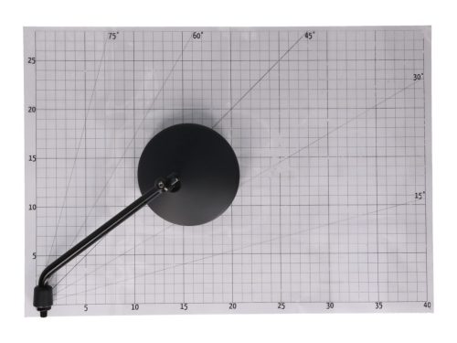 M8 Fekete alumínium kerek tükör szett 220mm