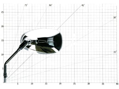 Tükörkészlet M8 krómozott ovális